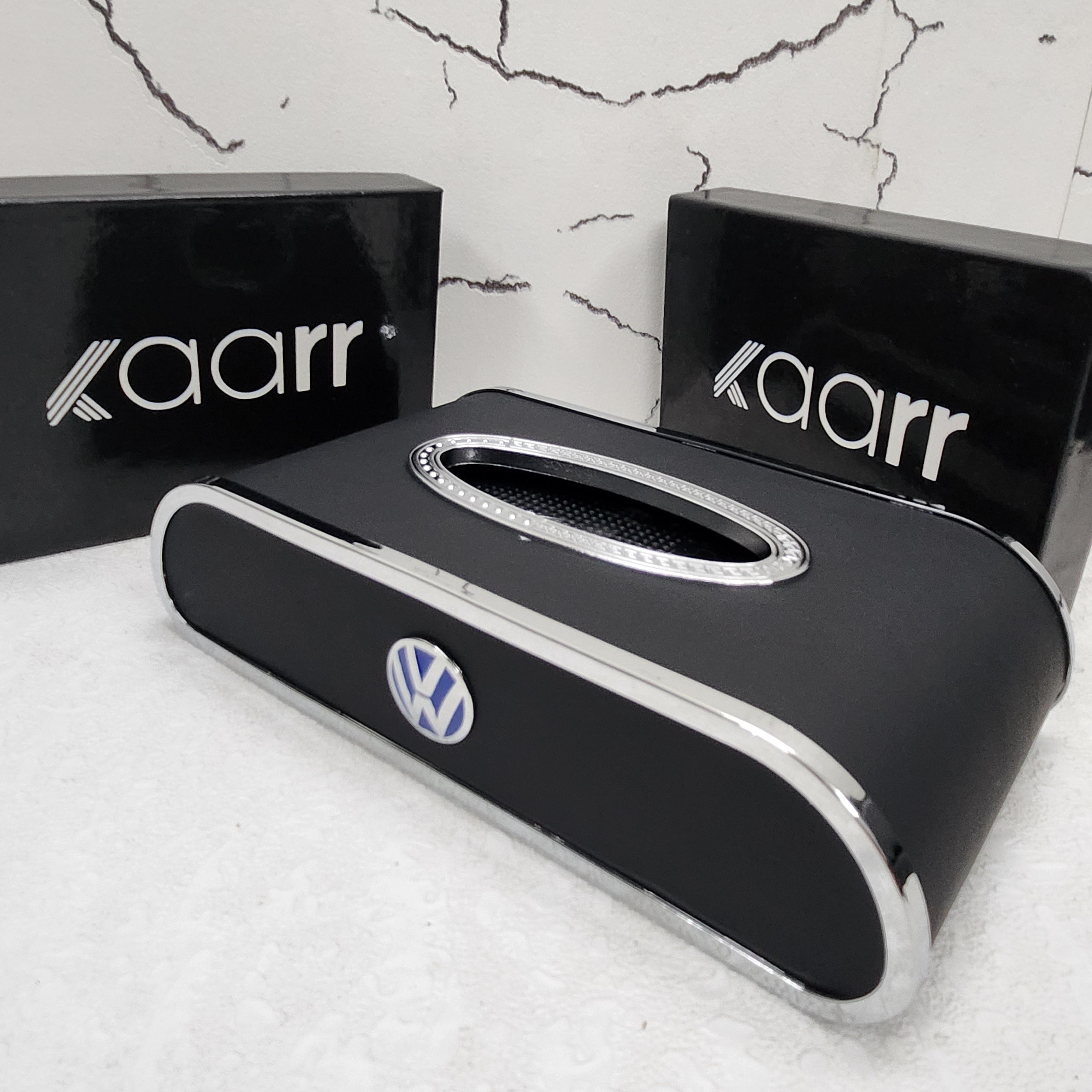 Royal Tissue Holder Leather Case with Logo & Tissues