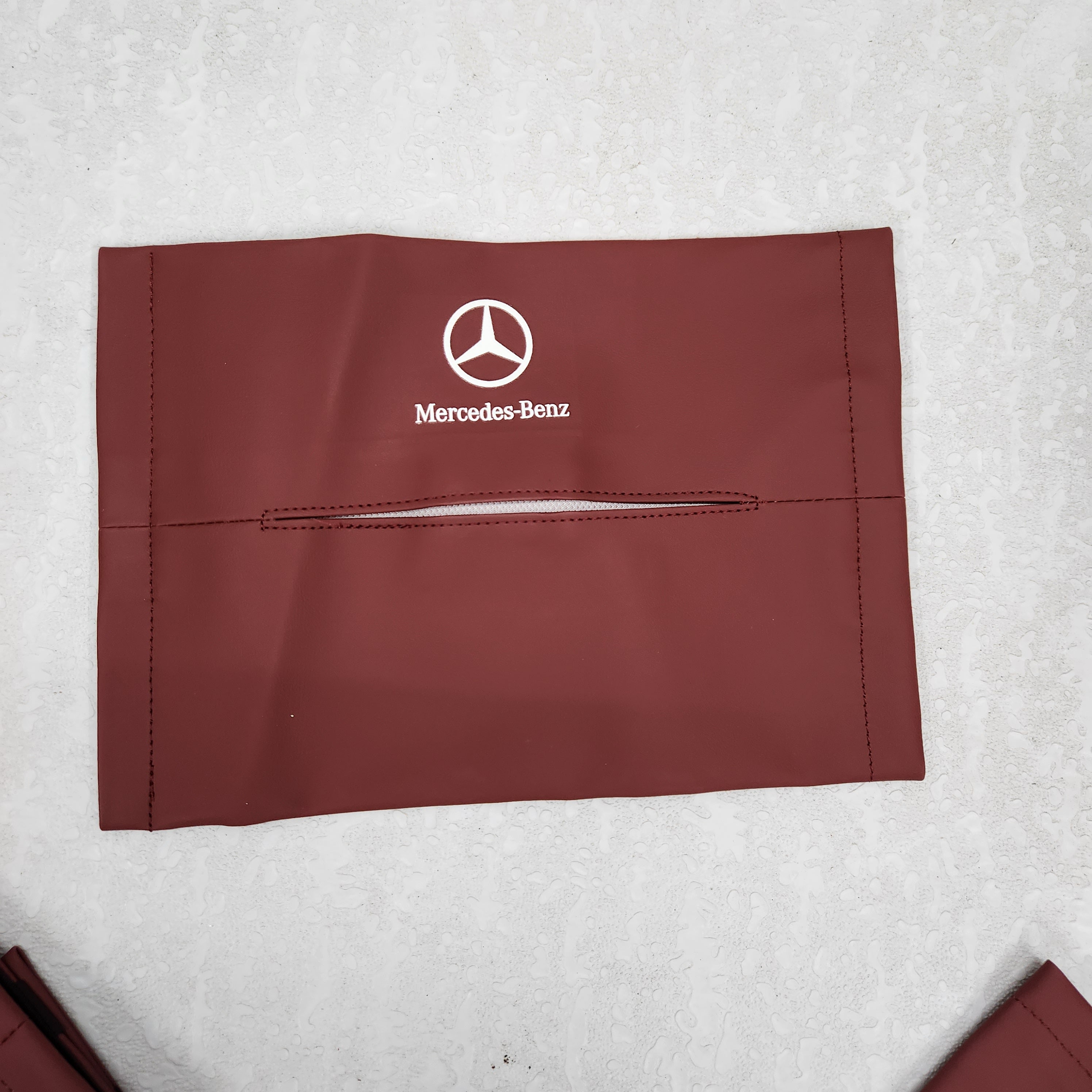 Car Tissue Bag Organiser with Logo (Maroon Color)