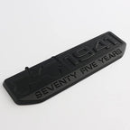 3D Jeep 75th Anniversary Metal Sticker Decal Black