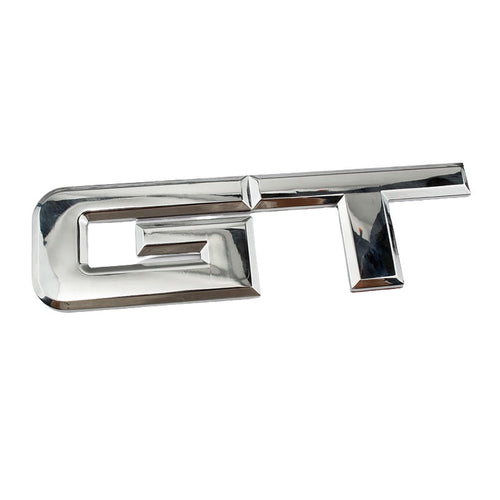 3D GT v4.0 Metal Sticker Decal Silver (18x5 cm)