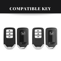 Honda 3 Button Remote Key Carbon Abs Keycase with Chain