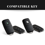 Skoda/Volkswagen Old Flip Key Carbon Abs Keycase with Chain