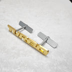 Turbo Gold Grille Metal Emblem (14.9 x 3.2 cm)
