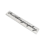 3D Autobiography Logo Metal Sticker Decal Grey/Black (11 x 2 cm)